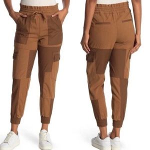 Alice + Olivia Brown Patchwork Joggers